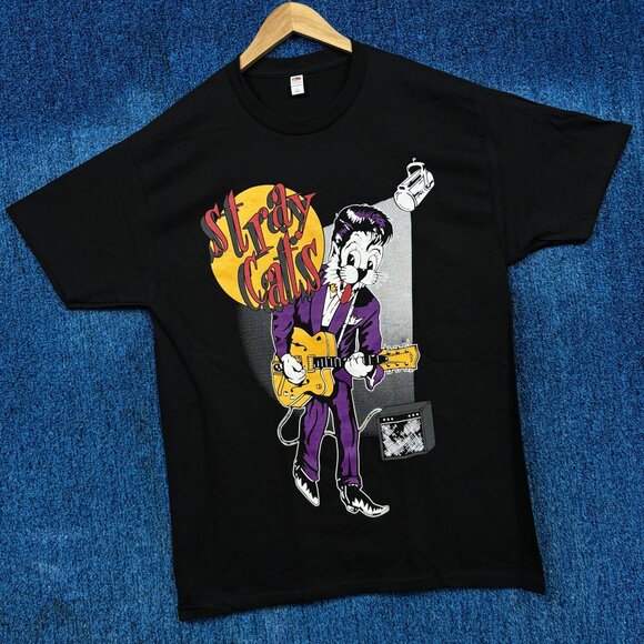 Stray Cats Rock This Town Rock T-shirt Size Large - Picture 3 of 4